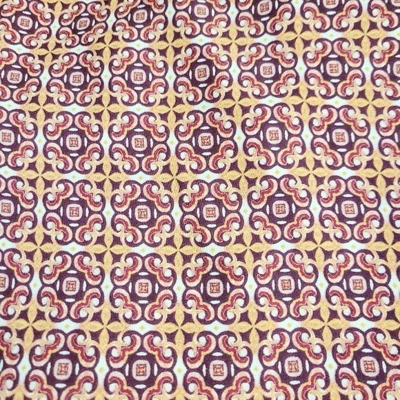 TACERA Women's Blouse XL Boho Geometric Print 3/4 Sleeve Flowing Fit Fall Colors - Picture 6 of 10